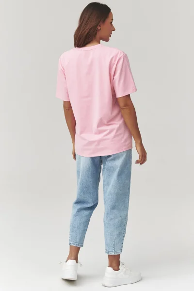 Dámské triko C41 - sv. růžové - Světle růžová