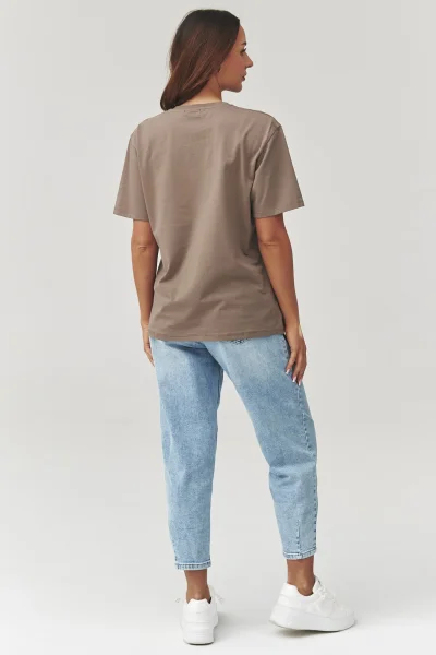 Dámské triko C41 - mocca - Mocca