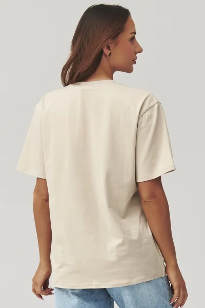 Dámské triko C41 - sv. béžové - Světle béžová