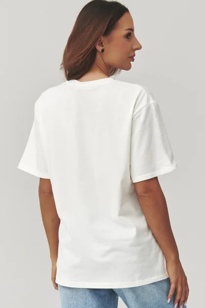 Dámské triko C41 - ecru - Ecru