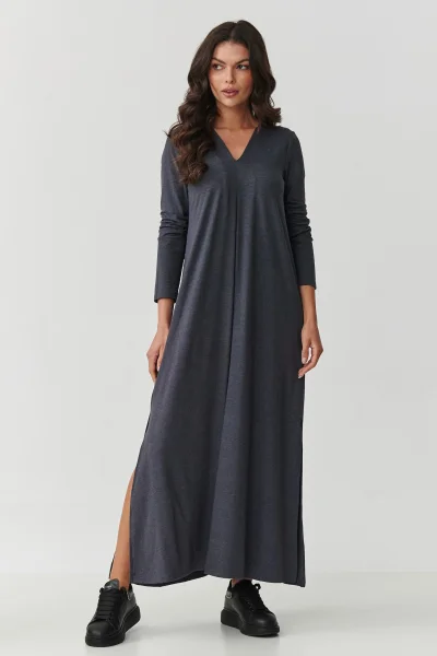 DARGRA Volnočasové šaty M895 tmavě šedé - Tmavě šedá