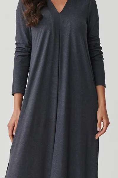 DARGRA Volnočasové šaty M895 tmavě šedé - Tmavě šedá