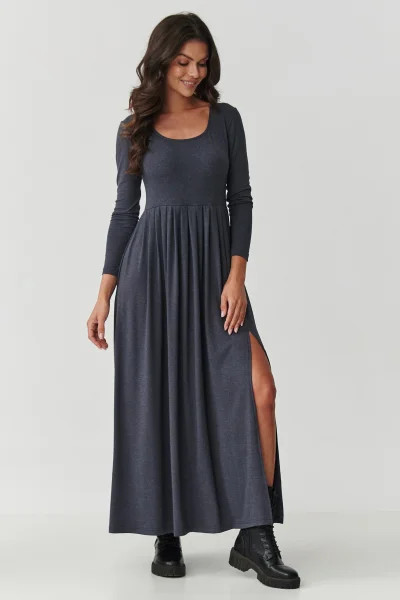 DARGRA Volnočasové šaty M896 tmavě šedé - Tmavě šedá