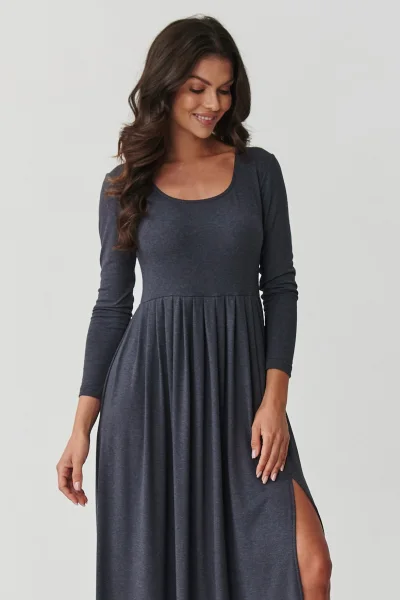 DARGRA Volnočasové šaty M896 tmavě šedé - Tmavě šedá