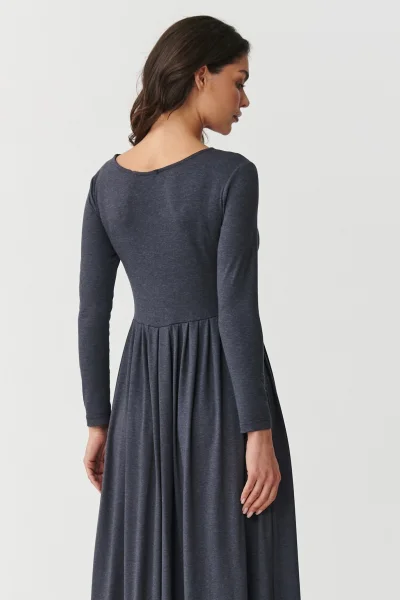 DARGRA Volnočasové šaty M896 tmavě šedé - Tmavě šedá