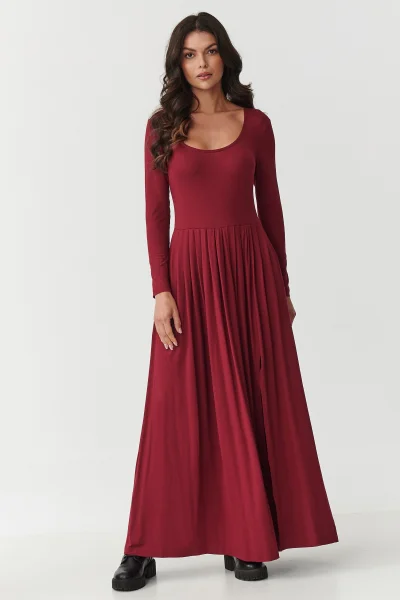 BOR Volnočasové šaty M896 bordó - Bordó