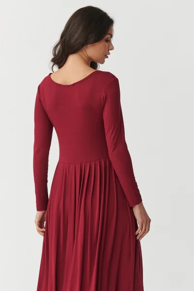 BOR Volnočasové šaty M896 bordó - Bordó