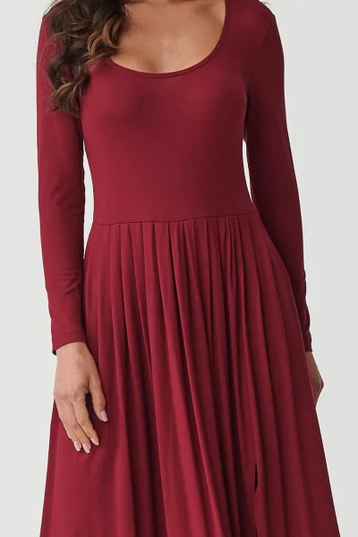 BOR Volnočasové šaty M896 bordó - Bordó