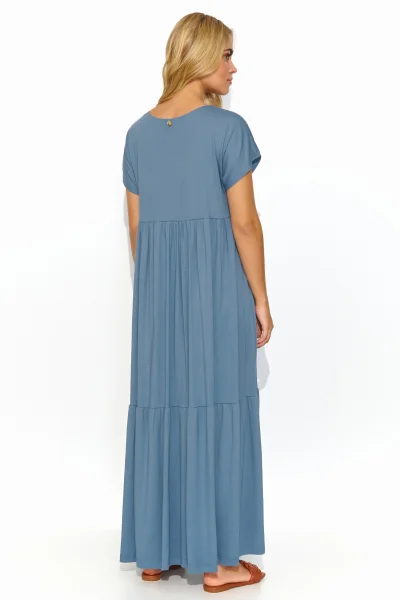 Volnočasové šaty M828 - modré - Modrá