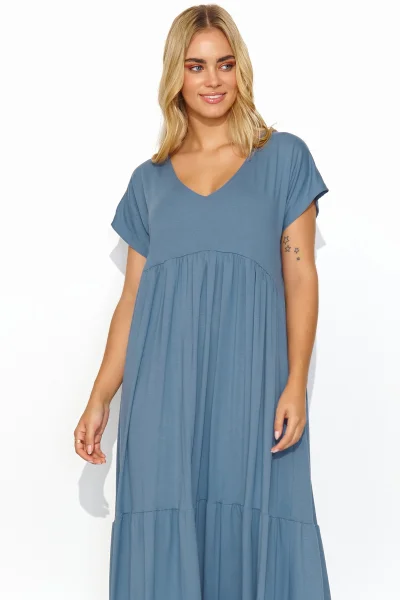 Volnočasové šaty M828 - modré - Modrá