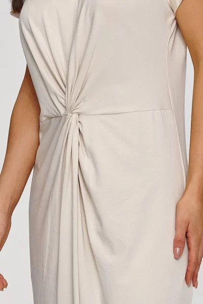 Volnočasové šaty M878 - sv. béžové - Světle béžová