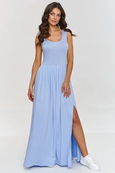 Volnočasové šaty M874 - sv. modré - Světle modrá