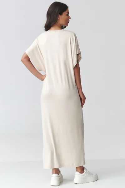 Volnočasové šaty M927 - sv. béžové - Světle béžová