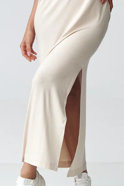 Volnočasové šaty M927 - sv. béžové - Světle béžová