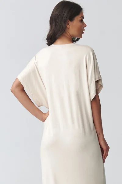 Volnočasové šaty M927 - sv. béžové - Světle béžová