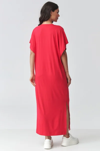 Volnočasové šaty M927 - malinově červené - Malinově červená