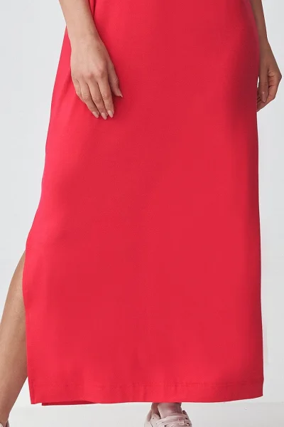 Volnočasové šaty M927 - malinově červené - Malinově červená