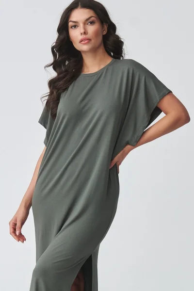 Volnočasové šaty M927 - khaki - Khaki