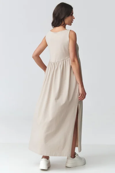 Volnočasové šaty M932 - sv. béžové - Světle béžová