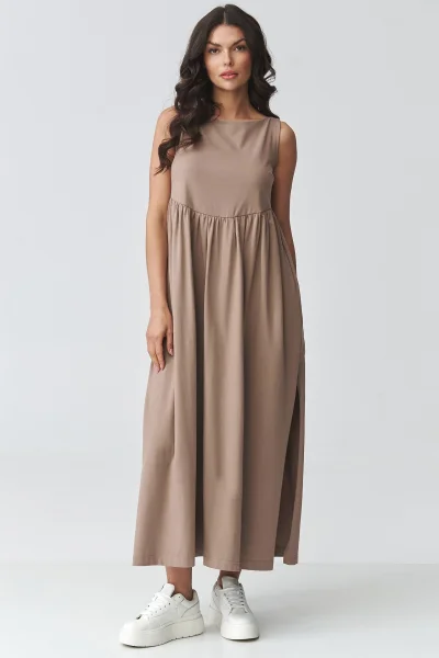 Volnočasové šaty M932 - mocca - Mocca