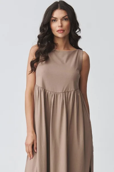 Volnočasové šaty M932 - mocca - Mocca