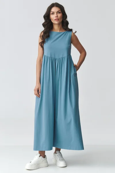 Volnočasové šaty M932 - modré - Modrá