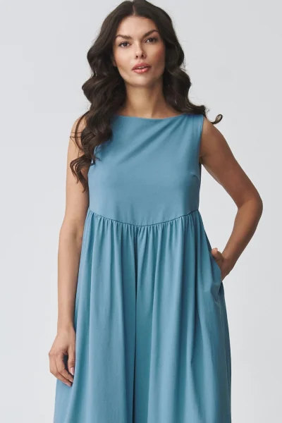 Volnočasové šaty M932 - modré - Modrá