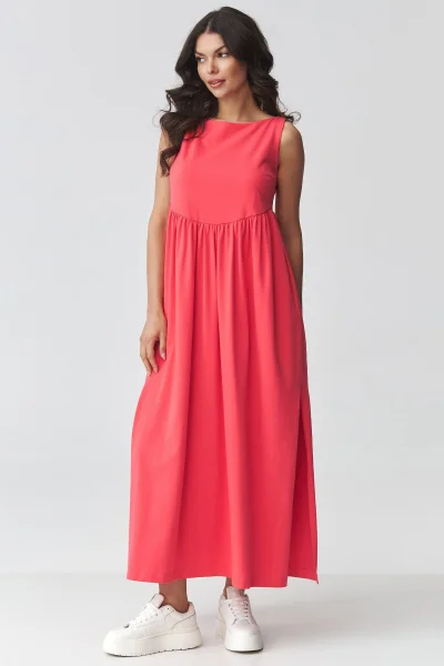 Volnočasové šaty M932 - korálové - Korálová