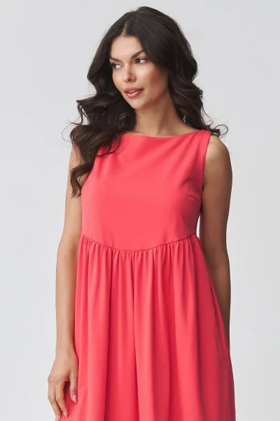 Volnočasové šaty M932 - korálové - Korálová