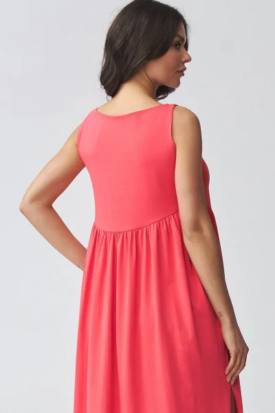Volnočasové šaty M932 - korálové - Korálová