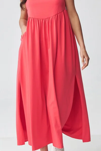 Volnočasové šaty M932 - korálové - Korálová