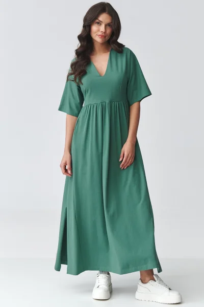 Volnočasové šaty M933 - zelené - Zelená