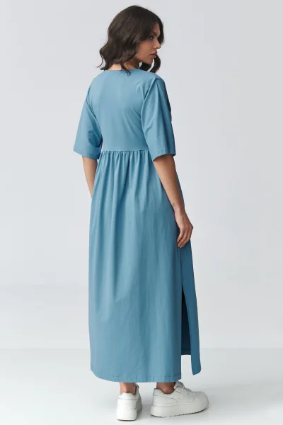 Volnočasové šaty M933 - sv. modré - Světle modrá