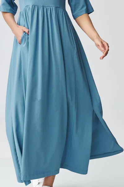 Volnočasové šaty M933 - sv. modré - Světle modrá