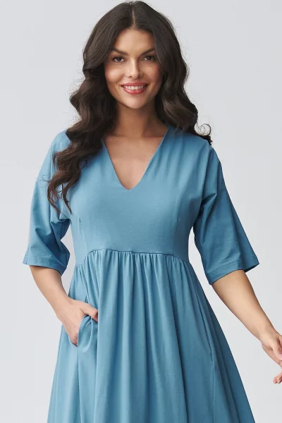 Volnočasové šaty M933 - sv. modré - Světle modrá