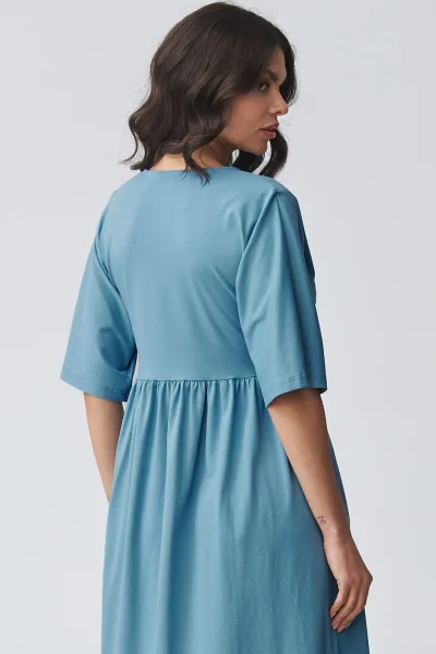 Volnočasové šaty M933 - sv. modré - Světle modrá