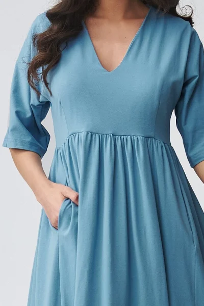 Volnočasové šaty M933 - sv. modré - Světle modrá