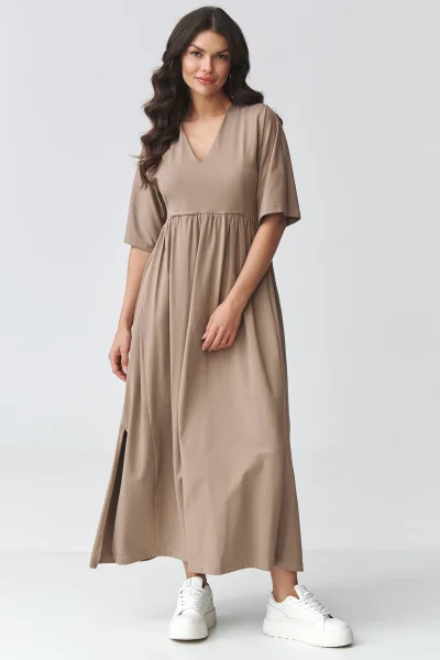 Volnočasové šaty M933 - mokka - Mocca