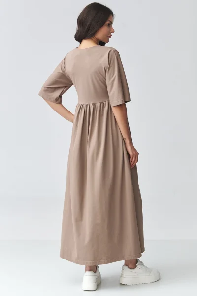 Volnočasové šaty M933 - mokka - Mocca
