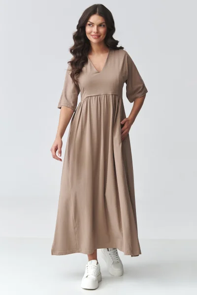 Volnočasové šaty M933 - mokka - Mocca