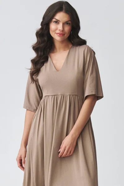 Volnočasové šaty M933 - mokka - Mocca