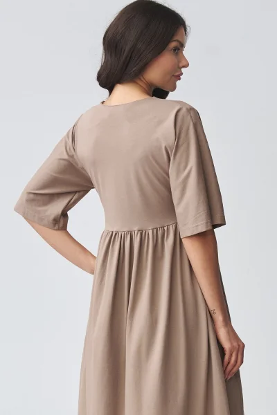 Volnočasové šaty M933 - mokka - Mocca