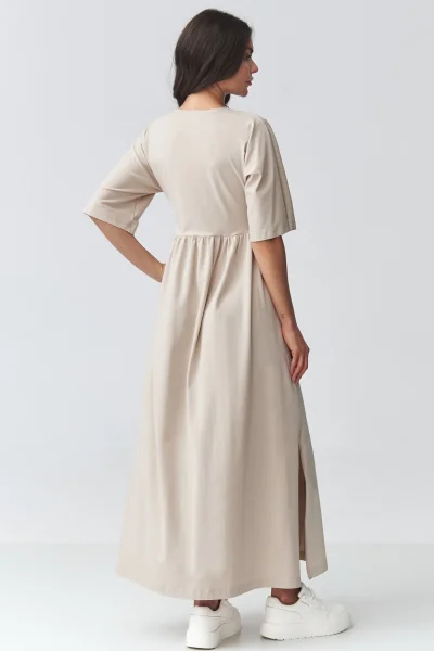 Volnočasové šaty M933 - sv. béžové - Světle béžová