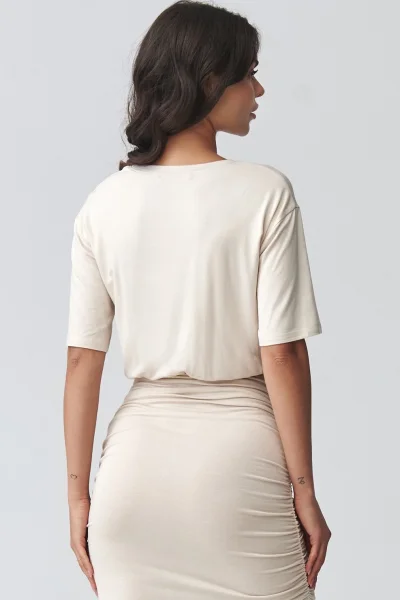 Volnočasové šaty M930 - sv. béžové - Světle béžová