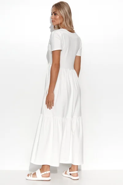 Volnočasové šaty M549 - ecru - Ecru