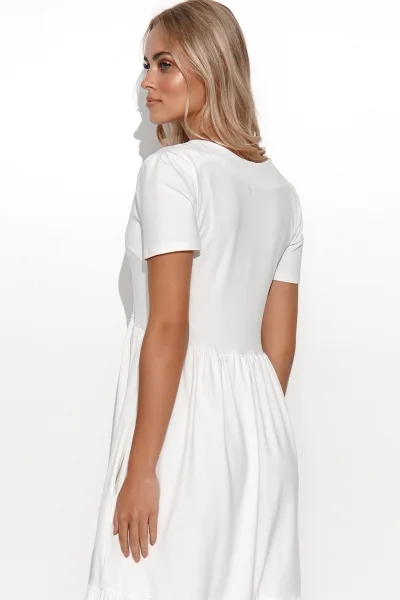 Volnočasové šaty M549 - ecru - Ecru