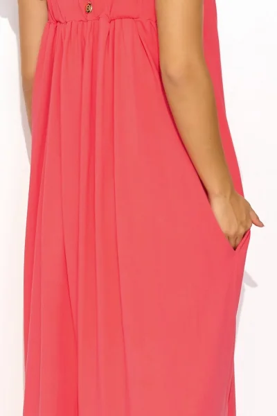 Volnočasové šaty M817 - korálové - Korálová