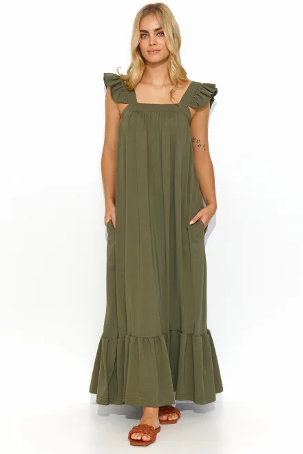 Volnočasové šaty M817 - khaki - Khaki