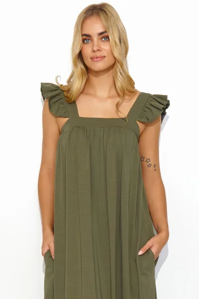 Volnočasové šaty M817 - khaki - Khaki