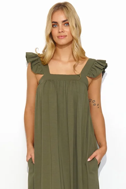 Volnočasové šaty M817 - khaki - Khaki